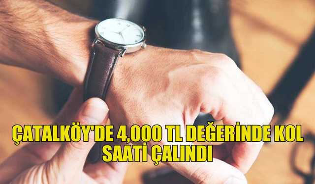 ÇATALKÖY'DE MASA ÜZERİNDEN 4,000 TL'LİK SAAT ÇALINDI