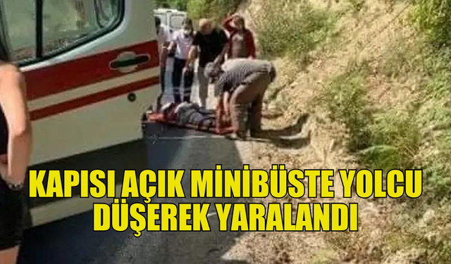 ALSANCAK'TA YOLCU MİNİBÜSÜNDEN DÜŞEN KİŞİ YARALANDI