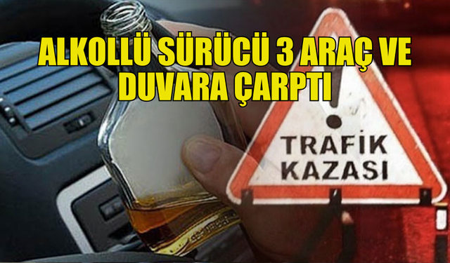 LEFKOŞA’DA ALKOLLÜ SÜRÜCÜ PARK HALİNDEKİ 3 ARACA ÇARPTI!