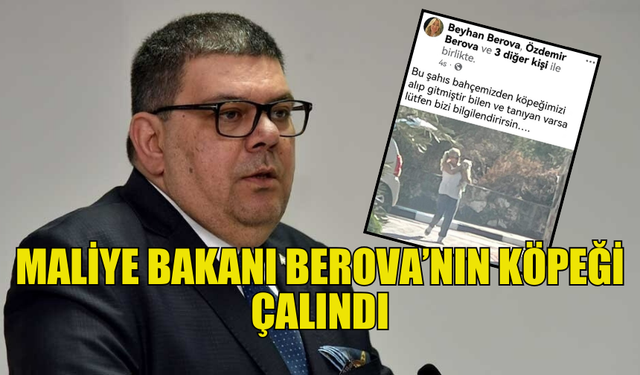 BAKAN BEROVA’NIN KÖPEĞİ ÇALINDI, EŞİ YARDIM ÇAĞRISI YAPTI