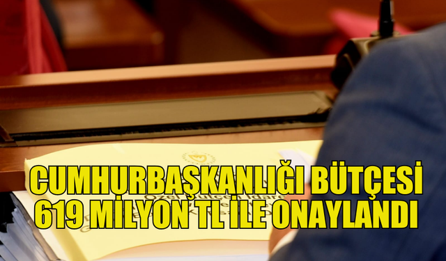 CUMHURBAŞKANLIĞI BÜTÇESİ OY ÇOKLUĞUYLA KABUL EDİLDİ