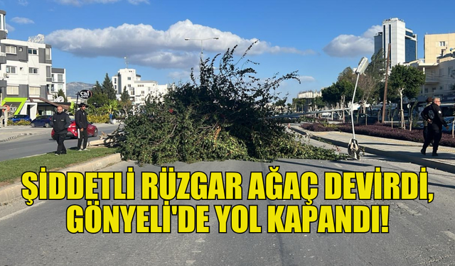 GÖNYELİ’DE AŞIRI RÜZGAR TRAFİĞİ FELÇ ETTİ!