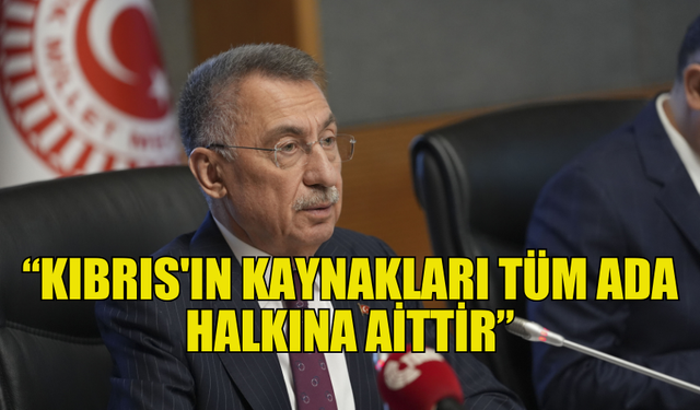 FUAT OKTAY: AKDENİZ'İN ZENGİNLİĞİ HAKKANİYETLE PAYLAŞILMALI