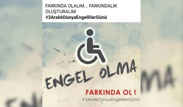 KAMUSEN’DEN 3 ARALIK DÜNYA ENGELLİLER GÜNÜ MESAJI