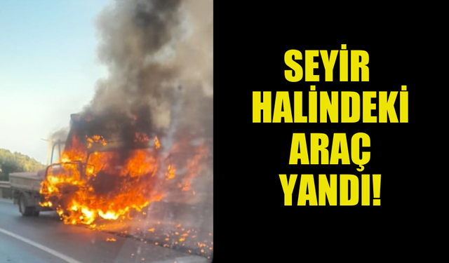 GİRNE DAĞ YOLUNDA SEYİR HALİNDEKİ ARAÇ ALEV ALDI