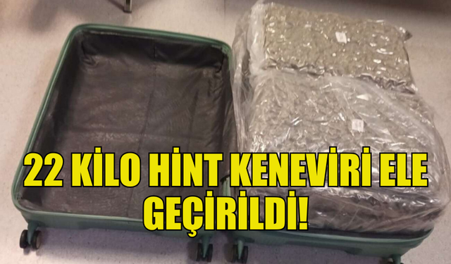 LARNAKA HAVALİMANI’NDA 22 KİLO HİNT KENEVİRİ ELE GEÇİRİLDİ