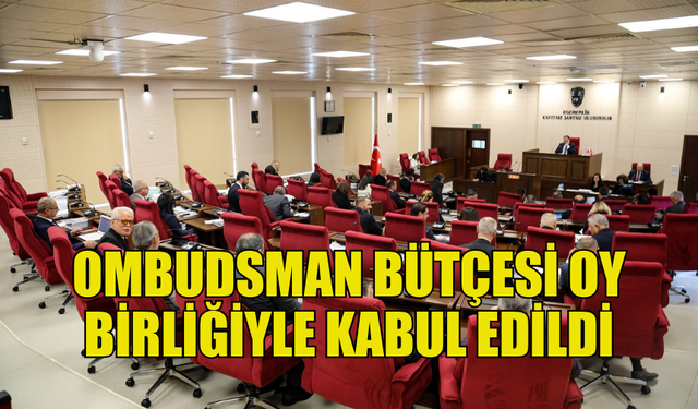 CUMHURİYET MECLİSİ, OMBUDSMAN BÜTÇESİNİ OY BİRLİĞİYLE KABUL ETTİ