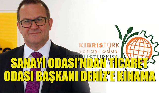 SANAYİ ODASI TİCARET ODASI BAŞKANI DENİZ'İ KINADI