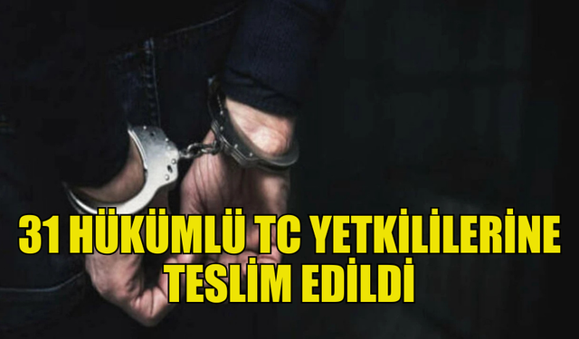 KKTC VE TÜRKİYE İŞ BİRLİĞİYLE 31 SUÇLU TESLİM EDİLDİ