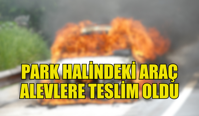 GAZİMAĞUSA’DA PARK HALİNDEKİ ARAÇ ALEV ALDI