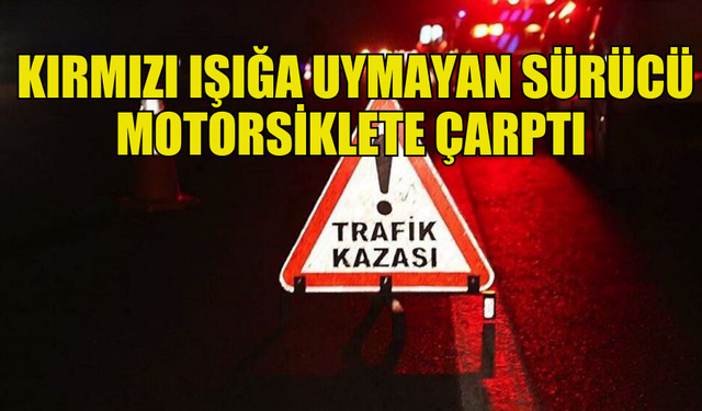 GİRNE’DE TRAFİK KAZASI: ARAÇ VE MOTORSİKLET ÇARPIŞTI