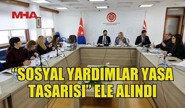 MECLİS KOMİTESİ SOSYAL YARDIMLAR TASARISINI GÖRÜŞÜYOR