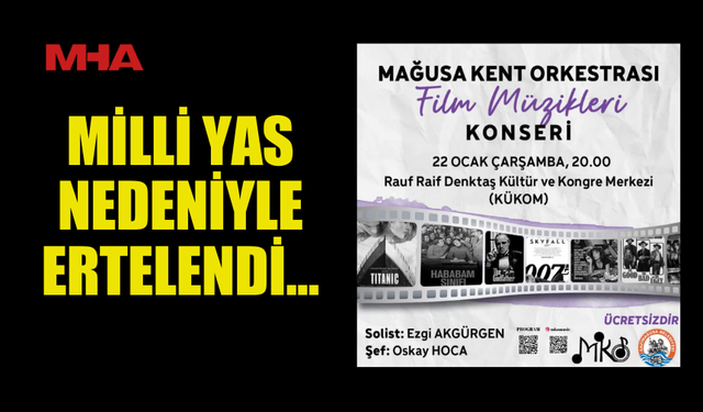 MAĞUSA KENT ORKESTRASI KONSERİ İLERİ TARİHE ERTELENDİ