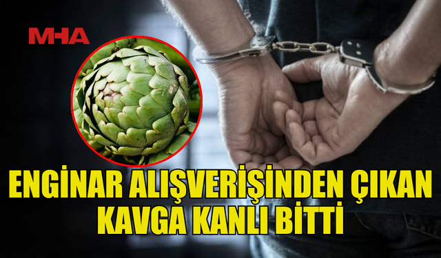 ENGİNAR ALIŞVERİŞİ KAVGAYA DÖNÜŞTÜ BİR KİŞİNİN BURNU KIRILDI