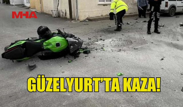 GÜZELYURT’TA TRAFİK KAZASI: 2 YARALI!