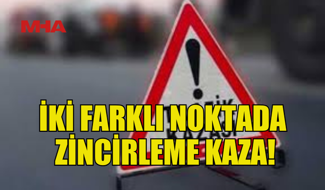 LEFKOŞA-GAZİMAĞUSA ANA YOLUNDA İKİ AYRI ZİNCİRLEME KAZA...