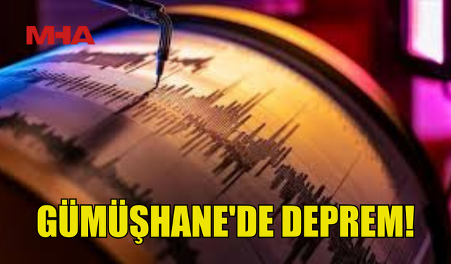 GÜMÜŞHANE'DE 4,2 BÜYÜKLÜĞÜNDE DEPREM: ÇEVRE İLLERDEN DE HİSSEDİLDİ