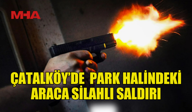 ÇATALKÖY’DE BİR EVİN BAHÇESİNDE PARK HALİNDE BULUNAN ARACA ATEŞ EDİLDİ