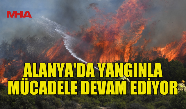 ALANYA'DA ALEVLERLE MÜCADELE SÜRÜYOR