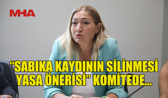 “SABIKA KAYDININ SİLİNMESİ YASA ÖNERİSİ” KOMİTEDE...