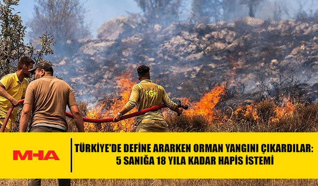 TÜRKİYE'DE DEFİNE ARARKEN ORMAN YANGINI ÇIKARDILAR: 5 SANIĞA 18 YILA KADAR HAPİS İSTEMİ