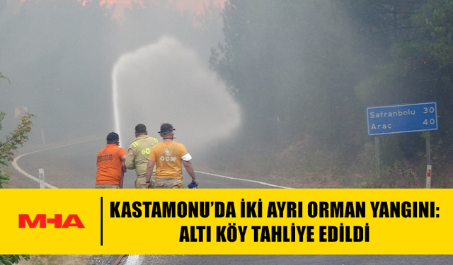KASTAMONU’DA İKİ AYRI ORMAN YANGINI: ALTI KÖY TAHLİYE EDİLDİ