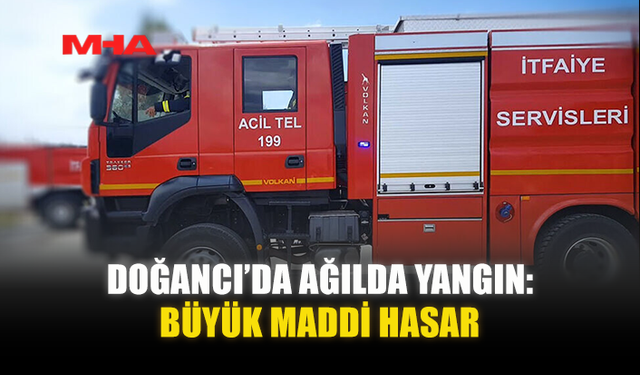 DOĞANCI’DA AĞILDA YANGIN: BÜYÜK MADDİ HASAR