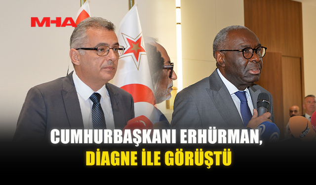 CUMHURBAŞKANI ERHÜRMAN, DİAGNE İLE GÖRÜŞTÜ