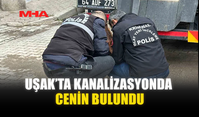 UŞAK’TA KANALİZASYONDA CENİN BULUNDU