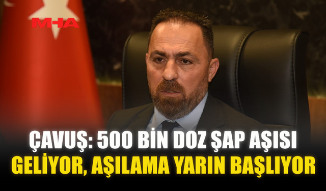 ÇAVUŞ: 500 BİN DOZ ŞAP AŞISI GELİYOR, AŞILAMA YARIN BAŞLIYOR