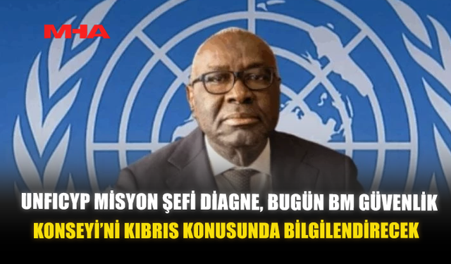 UNFICYP MİSYON ŞEFİ DIAGNE, BUGÜN BM GÜVENLİK KONSEYİ’Nİ KIBRIS KONUSUNDA BİLGİLENDİRECEK