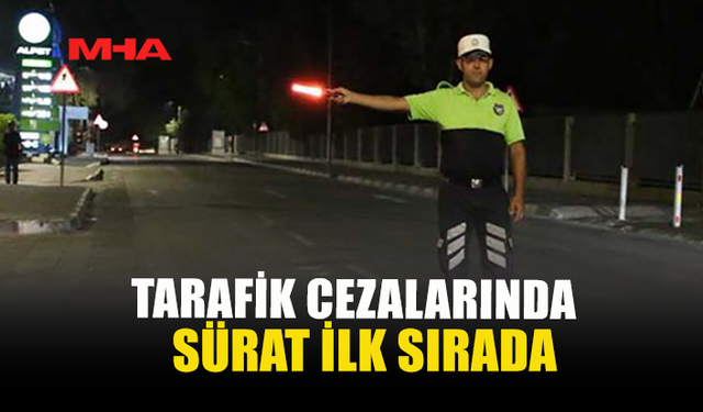TRAFİK CEZALARINDA SÜRAT İLK SIRADA