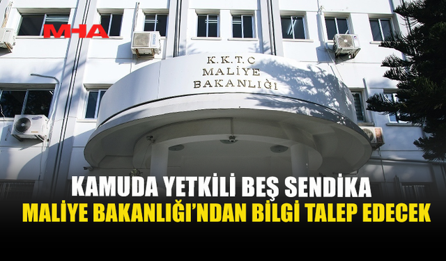 KAMUDA YETKİLİ BEŞ SENDİKA MALİYE BAKANLIĞI'NDAN BİLGİ TALEP EDECEK