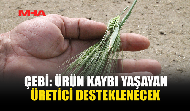ÇEBİ: ÜRÜN KAYBI YAŞAYAN ÜRETİCİ DESTEKLENECEK