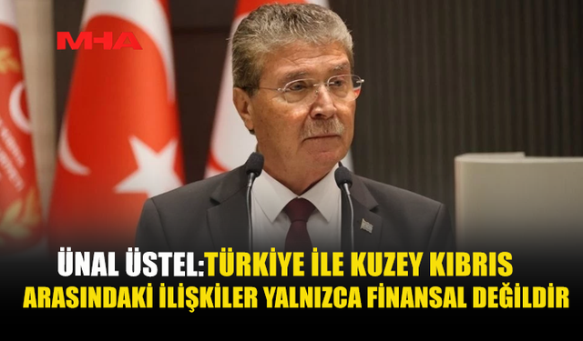 ÜNAL ÜSTEL: TÜRKİYE İLE KUZEY KIBRIS ARASINDAKİ İLİŞKİLER YALNIZCA FİNANSAL DEĞİLDİR