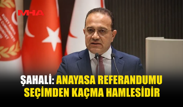 ŞAHALİ: ANAYASA REFERANDUMU SEÇİMDEN KAÇMA HAMLESİDİR