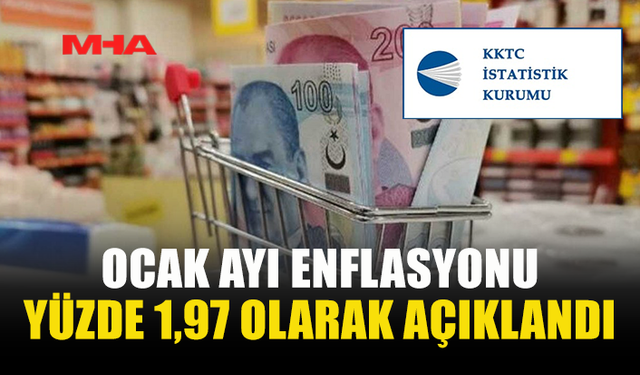 OCAK AYI ENFLASYONU YÜZDE 1,97 OLARAK AÇIKLANDI