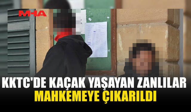 KKTC'DE KAÇAK YAŞAYAN ZANLILAR MAHKEMEYE ÇIKARILDI