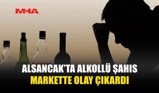ALSANCAK’TA ALKOLLÜ ŞAHIS MARKETTE OLAY ÇIKARDI