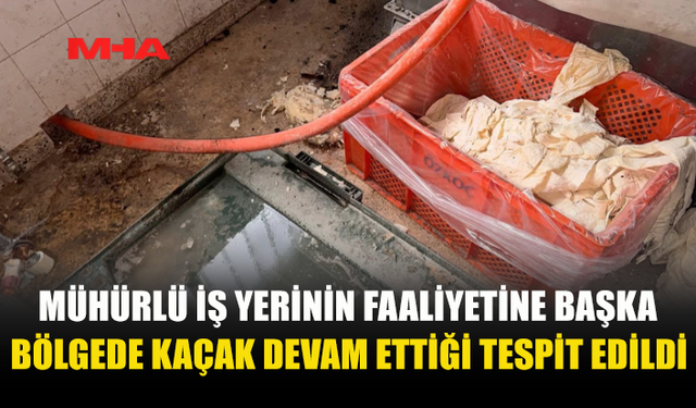 MÜHÜRLÜ İŞ YERİNİN FAALİYETİNE BAŞKA BÖLGEDE KAÇAK DEVAM ETTİĞİ TESPİT EDİLDİ