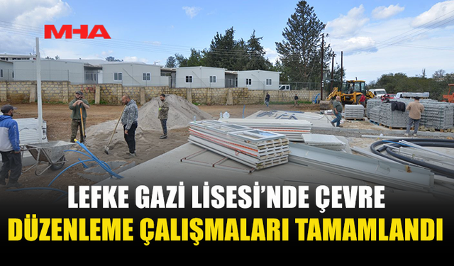 LEFKE BELEDİYESİ OKUL BAHÇESİNİ YENİLEDİ