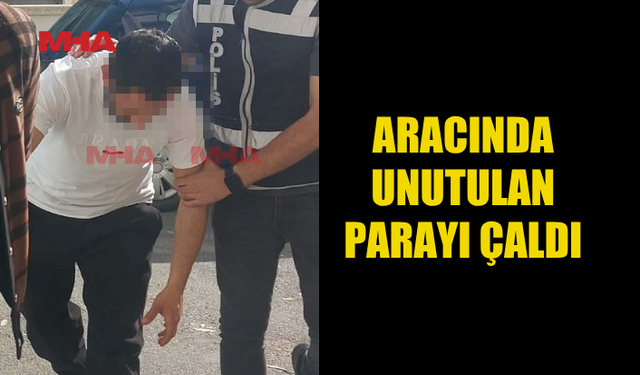 ARACINDA UNUTULAN PARAYI ÇALAN ŞAHIS MAHKEMEYE ÇIKARILDI