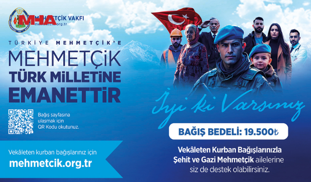 TSK MEHMETÇİK VAKFI, VEKÂLETEN KURBAN BAĞIŞ KABULÜNE BAŞLADI