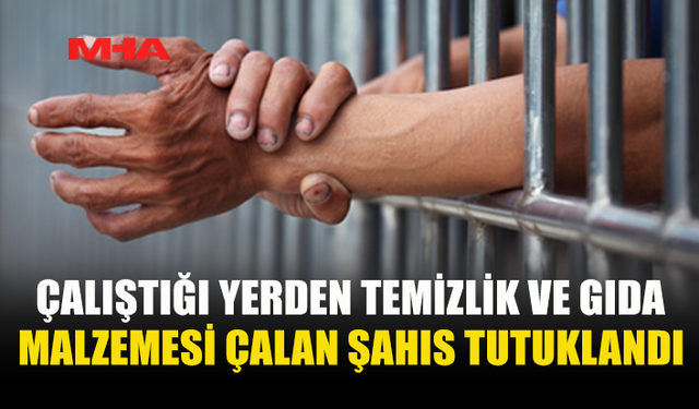 HOTELDEN GIDA VE TEMİZLİK MALZEMESİ ÇALAN ÇALIŞAN TUTUKLANDI