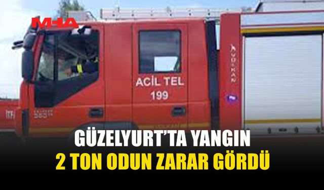 GÜZELYURT’TA ARAZİ YANGINI: TONLARCA ODUN KÜLE DÖNDÜ