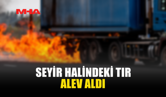 SEYİR HALİNDEKİ TIRDA YANGIN