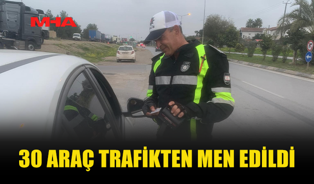 TRAFİK DENETİMLERİNDE 282 SÜRÜCÜYE CEZA