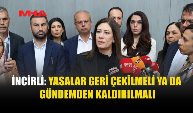 İNCİRLİ, YASA SÜREÇLERİNDEKİ "BELİRSİZLİĞİ" ELEŞTİRDİ