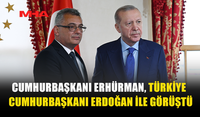 CUMHURBAŞKANI ERHÜRMAN, TC CUMHURBAŞKANI ERDOĞAN İLE BİR ARAYA GELDİ