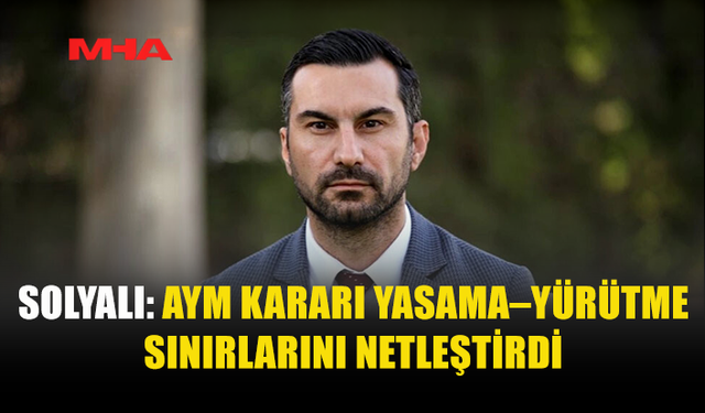 SOLYALI: YASAMA YETKİSİ MECLİS’E AİTTİR
